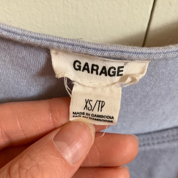 GARAGE - sky blue OFF THE SHOULDER TOP - Picture 3 of 3